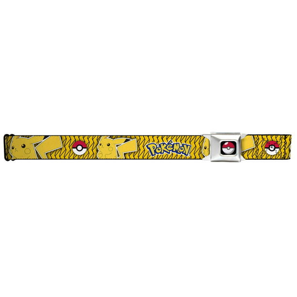 Buckle-Down Mens Seatbelt Belt Pokemon Regular Alola Region Pokémon Group/Poké Balls black/gray 1.5 Wide-24-38 Inches 